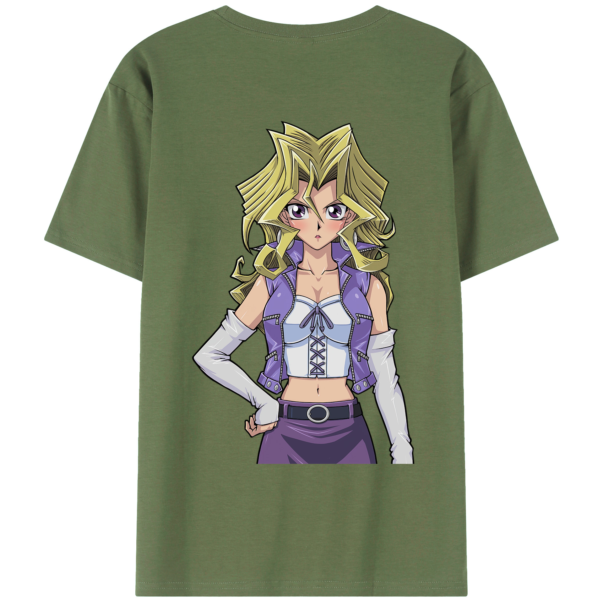 （画像用） 遊☆戯☆王 Yu-Gi-Oh! 綿100％ メンズ半袖Tシャツ（バックプリント） 通気性